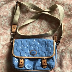 Light blue coach purse